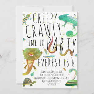 Invitación a la fiesta de cumpleaños del reptil -