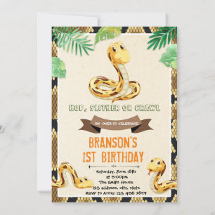Invitación a la fiesta de cumpleaños del reptil de