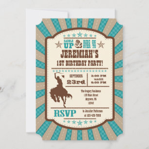 Invitación a la fiesta de cumpleaños del Rodeo de