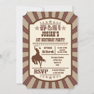 Invitación a la fiesta de cumpleaños del Rodeo de 
