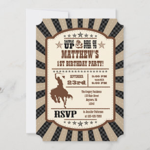 Invitación a la fiesta de cumpleaños del Rodeo de