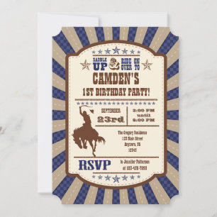 Invitación a la fiesta de cumpleaños del Rodeo de 