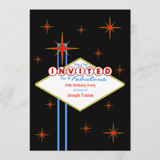 Invitación a la fiesta de cumpleaños del Rótulo de