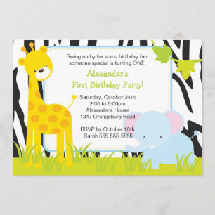 Invitación a la fiesta de cumpleaños del Safari de