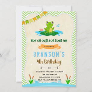 Invitación a la fiesta de cumpleaños del sapo de r