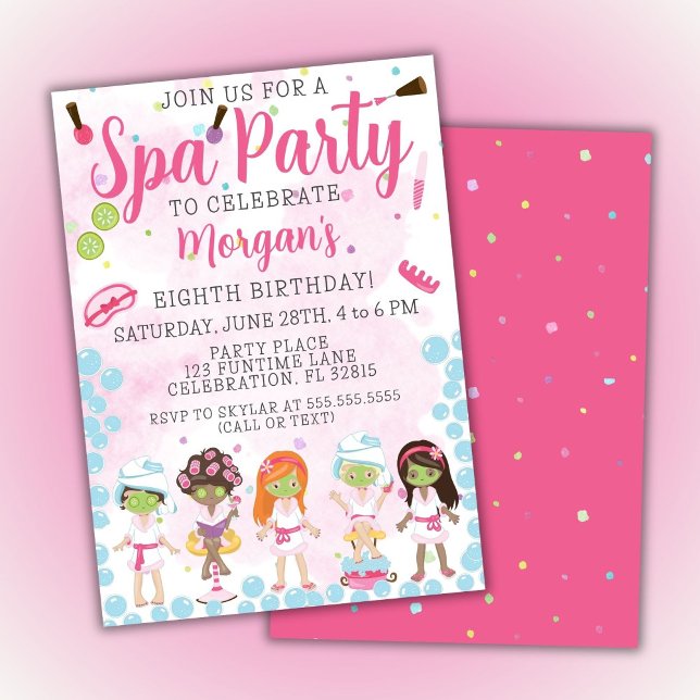 Invitación a la fiesta de cumpleaños del Spa (Subido por el creador)