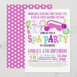 Invitación a la fiesta de cumpleaños del Spa - WH