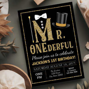 Invitación a la fiesta de cumpleaños del Sr. ONE