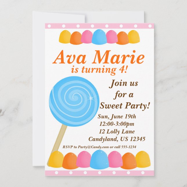 Invitación a la fiesta de cumpleaños del sueño Lol (Anverso)
