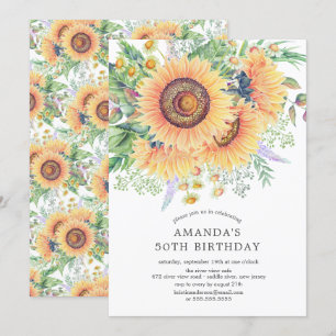 Invitación a la fiesta de cumpleaños del Sunflower