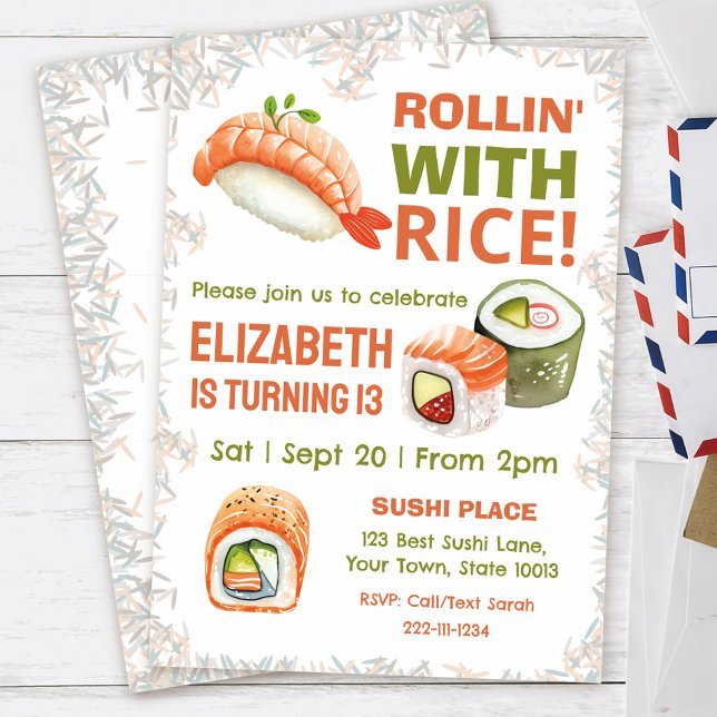 Invitación a la fiesta de cumpleaños del sushi edi (Subido por el creador)