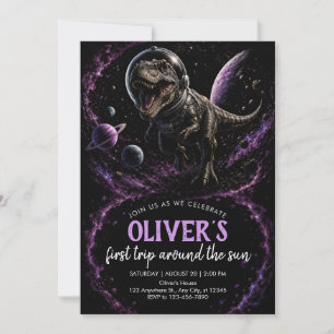 Invitación a la fiesta de cumpleaños del T-Rex cós