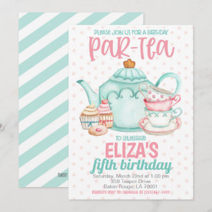 Invitación a la fiesta de cumpleaños del té