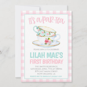 Invitación a la fiesta de cumpleaños del té