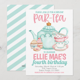 Invitación a la fiesta de cumpleaños del té