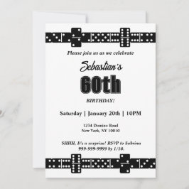 Invitación a la fiesta de cumpleaños del tema Blac