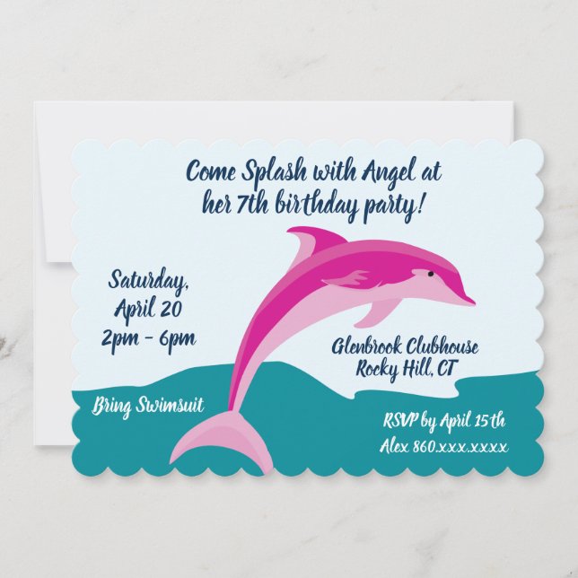 Invitación a la fiesta de cumpleaños del tema del  (Anverso)