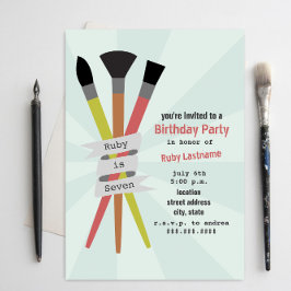 Invitación a la fiesta de cumpleaños del tema del