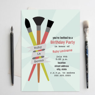 Invitación a la fiesta de cumpleaños del tema del