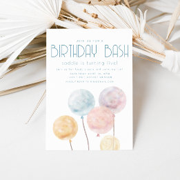 Invitación a la fiesta de cumpleaños del tema del