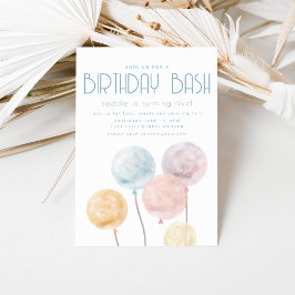 Invitación a la fiesta de cumpleaños del tema del