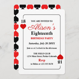 Invitación a la fiesta de cumpleaños del tema del