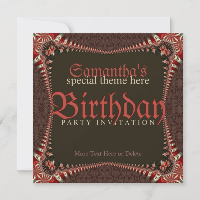 Invitación a la fiesta de cumpleaños del tema espe (Anverso)