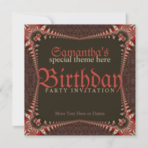 Invitación a la fiesta de cumpleaños del tema espe