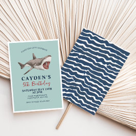Invitación a la fiesta de cumpleaños del tiburón