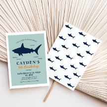 Invitación a la fiesta de cumpleaños del tiburón