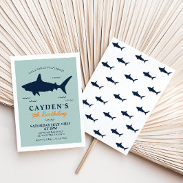Invitación a la fiesta de cumpleaños del tiburón