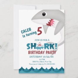 Invitación a la fiesta de cumpleaños del tiburón i