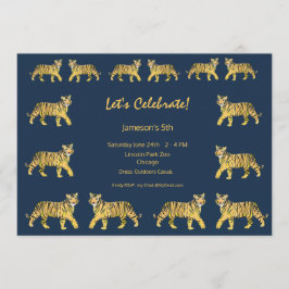 Invitación a la fiesta de cumpleaños del tigre