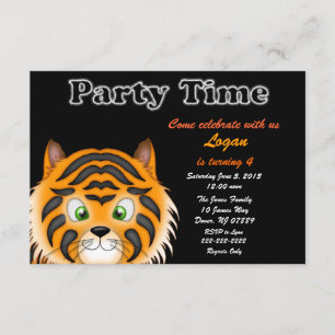 Invitación a la fiesta de cumpleaños del tigre