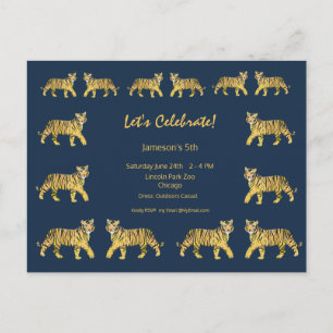 Invitación a la fiesta de cumpleaños del tigre