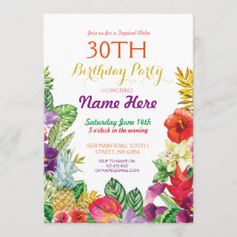 Invitación a la fiesta de cumpleaños del Tiki Trop