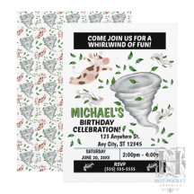 Invitación a la Fiesta de Cumpleaños del Tornado