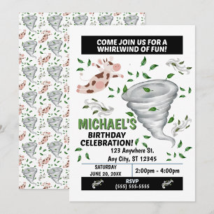Invitación a la Fiesta de Cumpleaños del Tornado