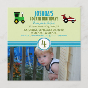 Invitación a la fiesta de cumpleaños del Tractor d