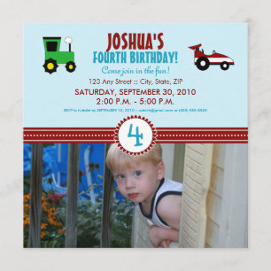 Invitación a la fiesta de cumpleaños del Tractor d