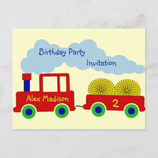 Invitación a la fiesta de cumpleaños del Tractor d