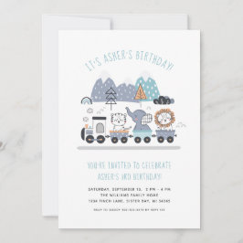 Invitación a la fiesta de cumpleaños del Tren Anim