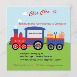 Invitación a la fiesta de cumpleaños del Tren Choo