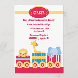Invitación a la fiesta de cumpleaños del tren de c