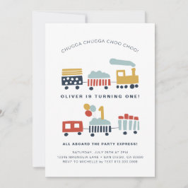 Invitación a la fiesta de cumpleaños del tren ・ Ed