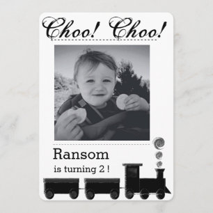 Invitación a la fiesta de cumpleaños del tren infa