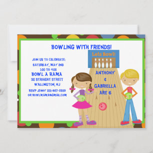 Invitación a la fiesta de cumpleaños del Twin Bowl