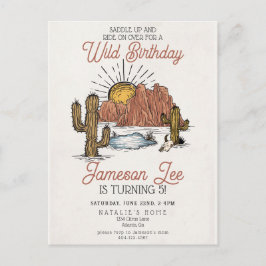 Invitación a la fiesta de cumpleaños del vaquero W