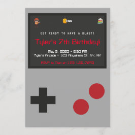 Invitación a la fiesta de cumpleaños del videojueg
