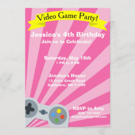 Invitación a la fiesta de cumpleaños del videojueg